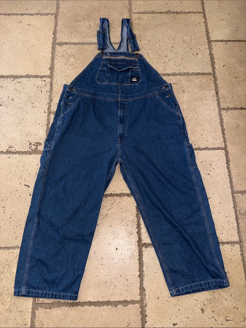 Classic BERNE Men’s Dark Blue Denim Overalls EUC 100% Cotton 50x30